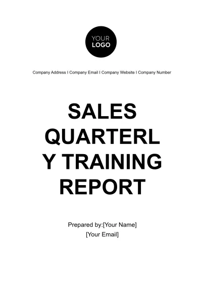 Free Sales Quarterly Training Report Template to Edit Online
