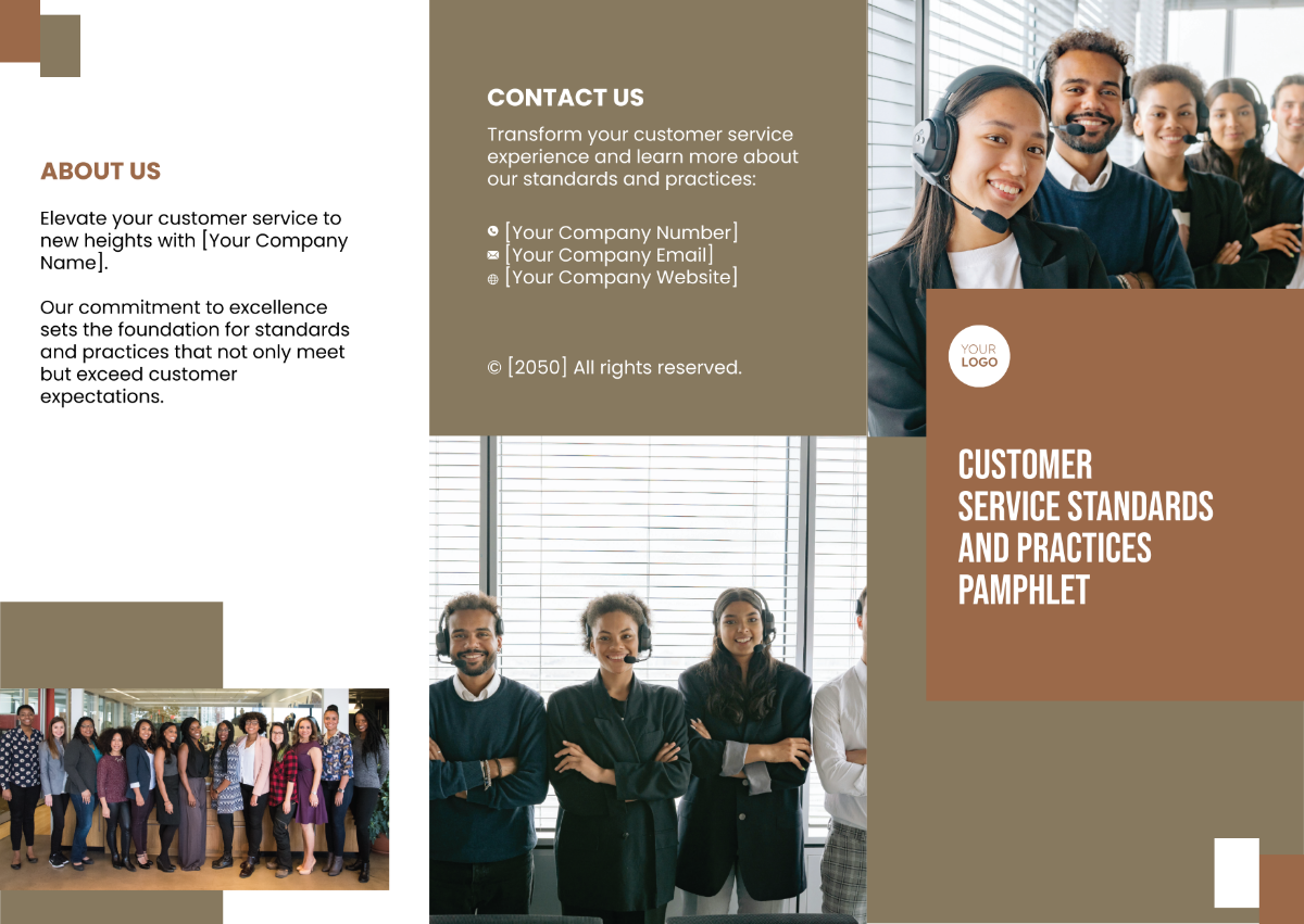 Free Customer Service Standards and Practices Pamphlet Template