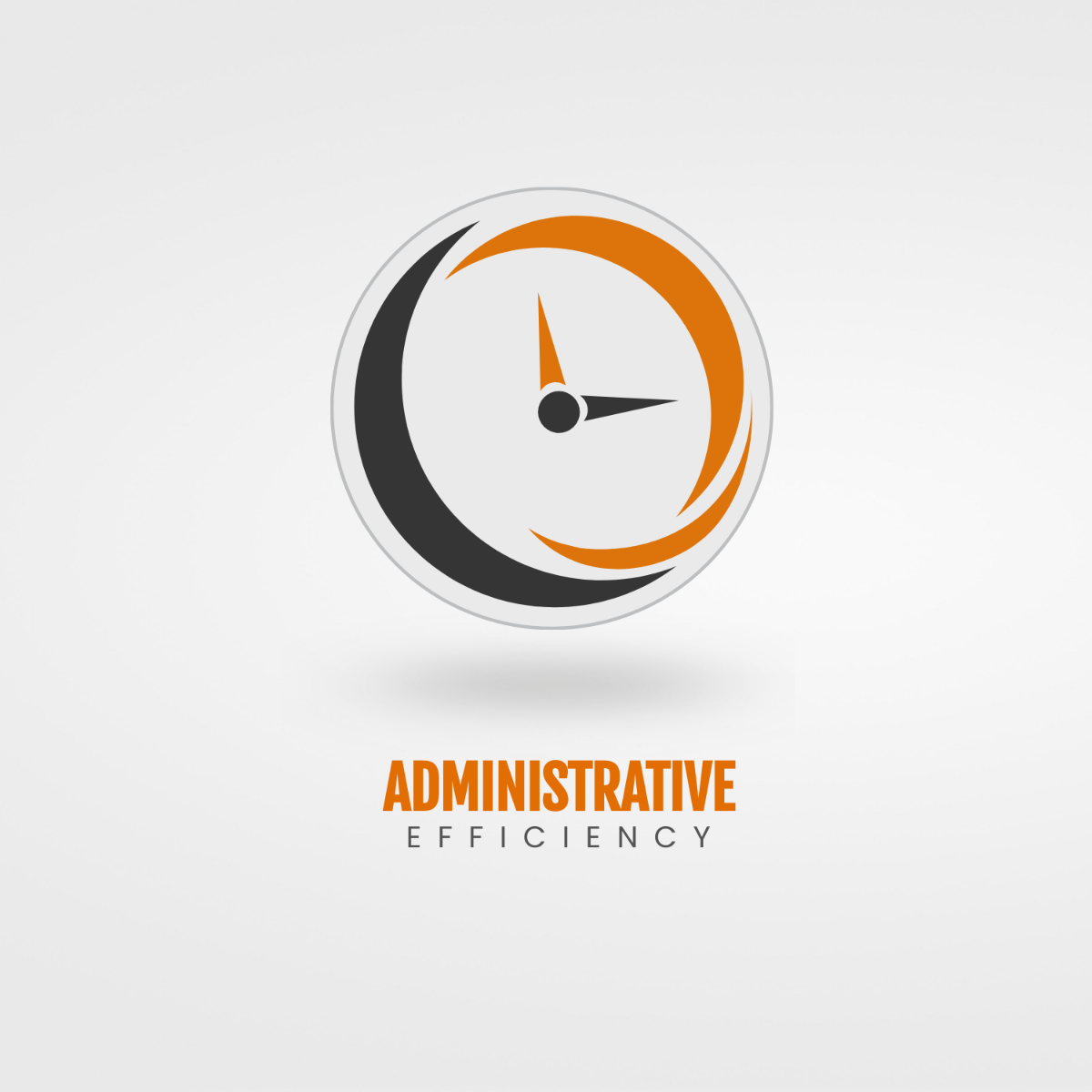 Free Administrative Efficiency Clock Logo Template