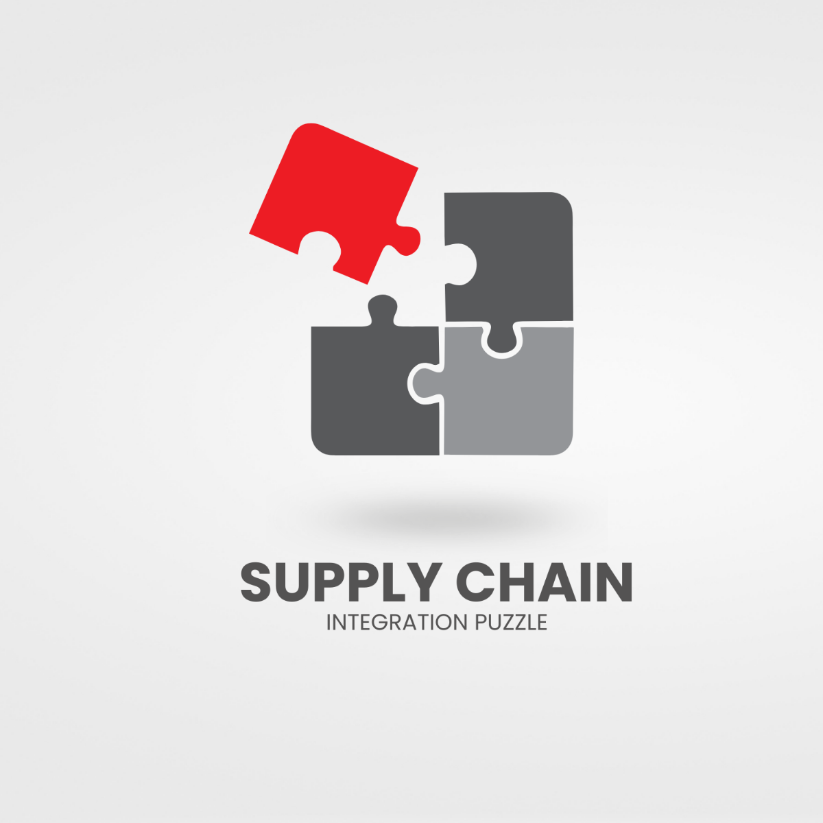 Supply Chain Integration Puzzle Logo