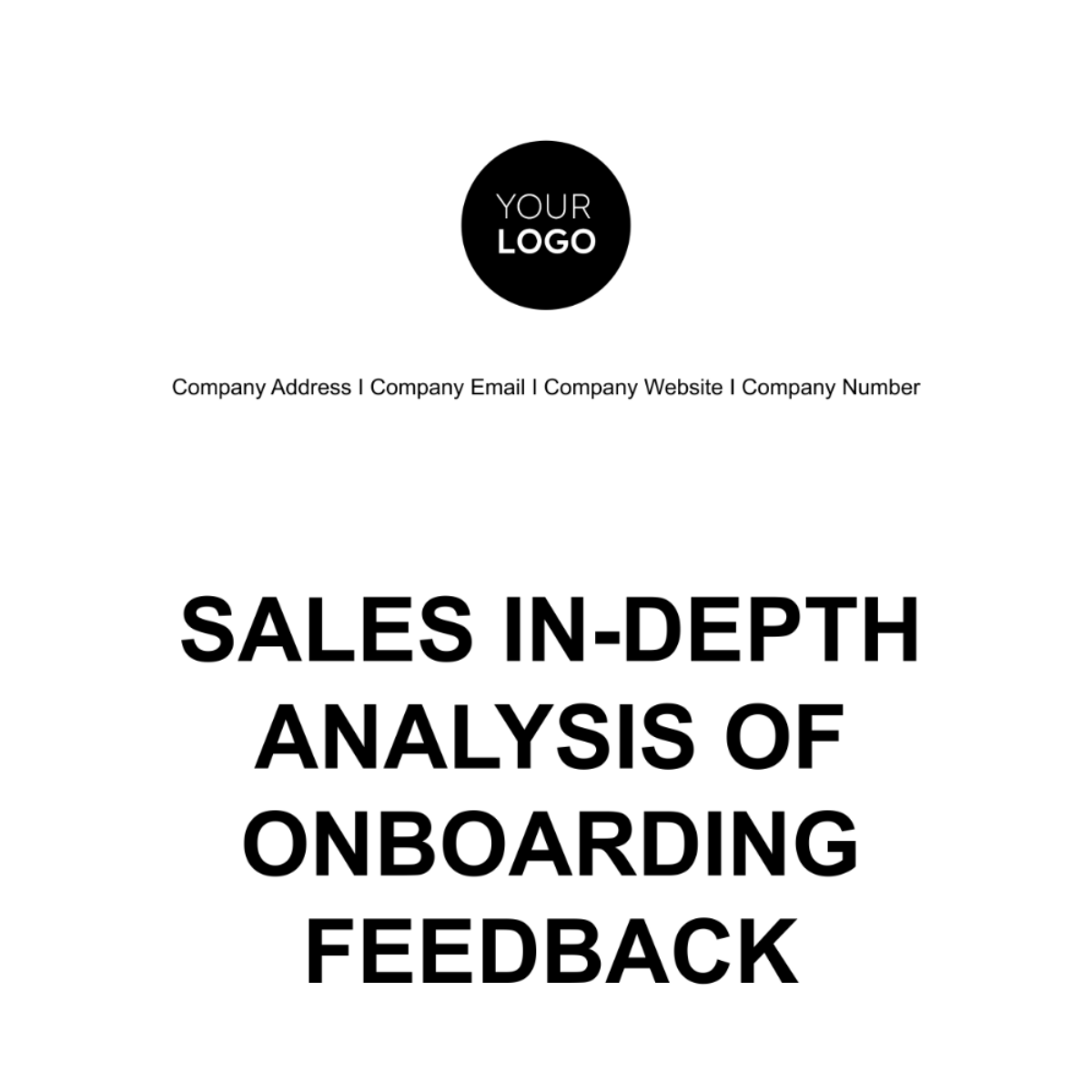 Sales In-depth Analysis of Onboarding Feedback Template