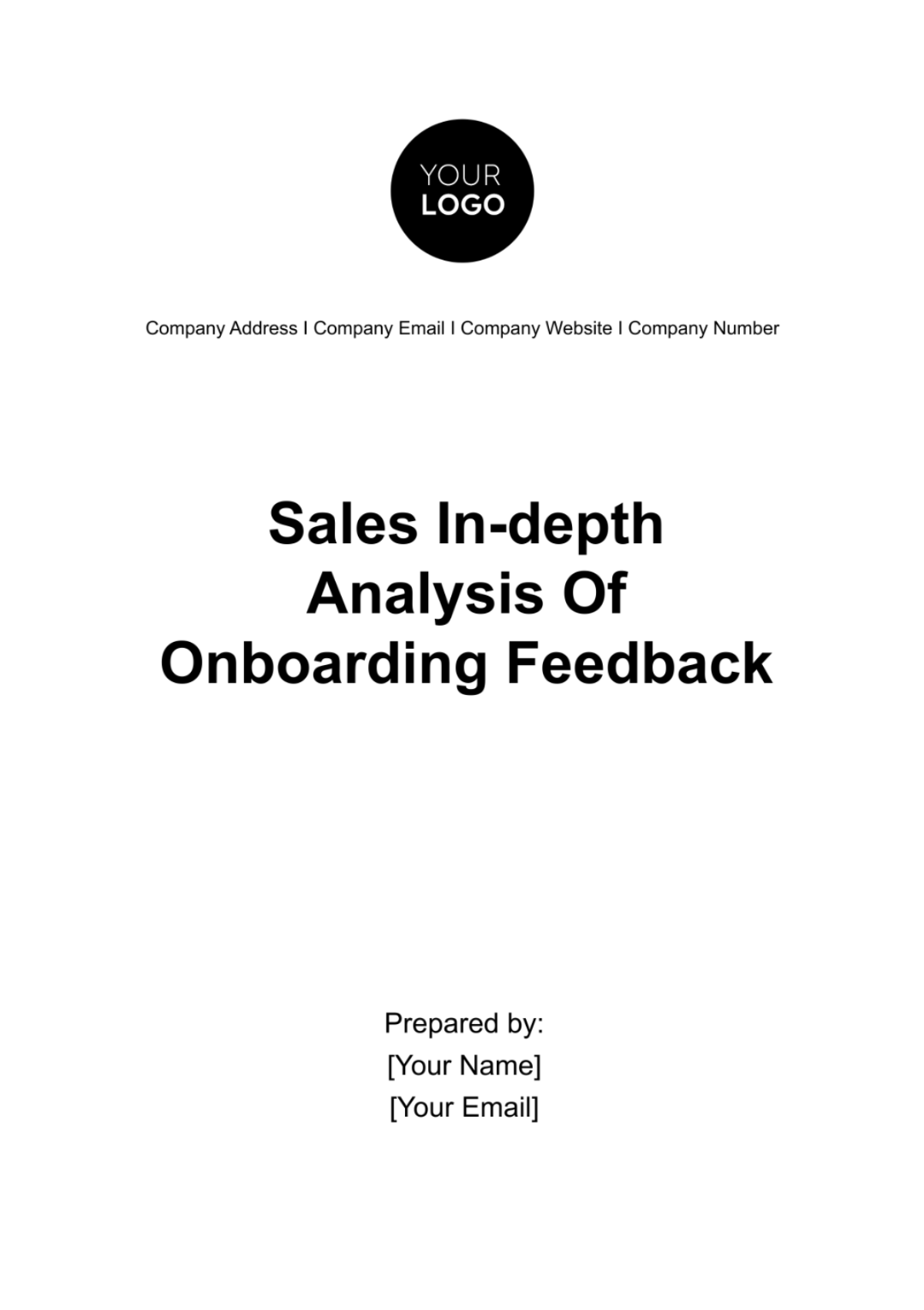 Sales In-depth Analysis of Onboarding Feedback Template - Edit Online & Download