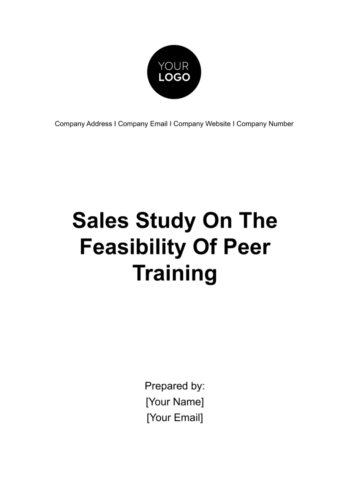 Sales Study on the Feasibility of Peer Training Template - Edit Online & Download