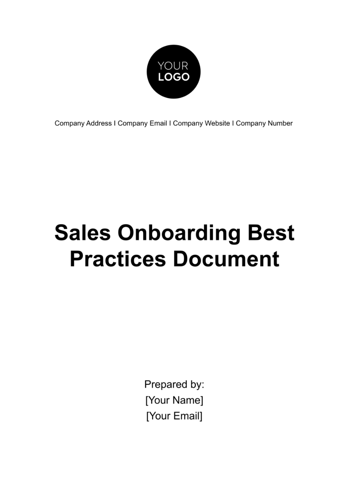 Sales Onboarding Best Practices Document Template - Edit Online & Download