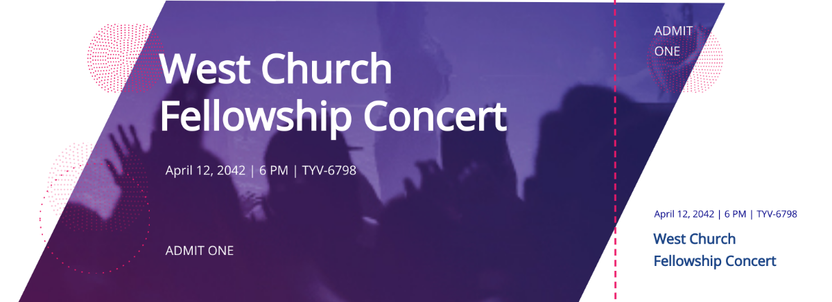Worship Concert Ticket Template