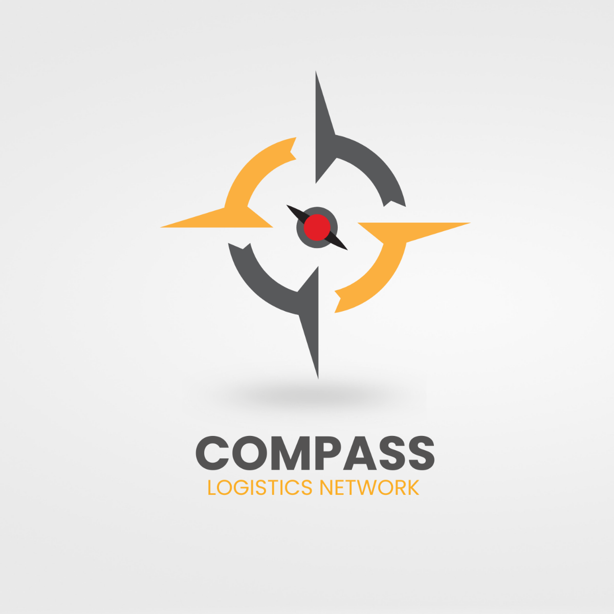 Logistics Network Compass Logo Template