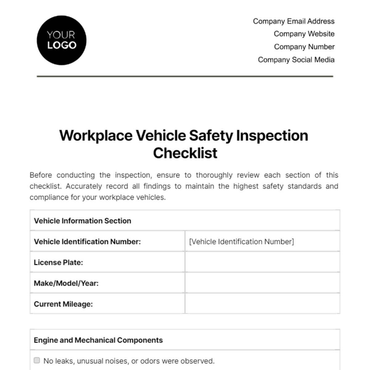 Workplace Violence Audit Checklist Template - Edit Online & Download ...