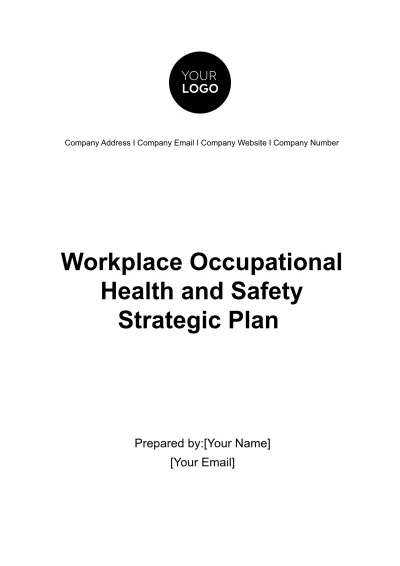 Free Workplace Occupational Health and Safety Strategic Plan Template to Edit Online