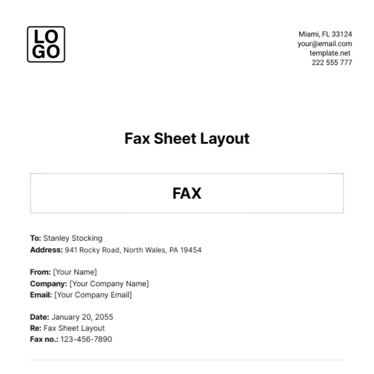 Blank Fax Cover Sheet Template Edit Online And Download Example 3783