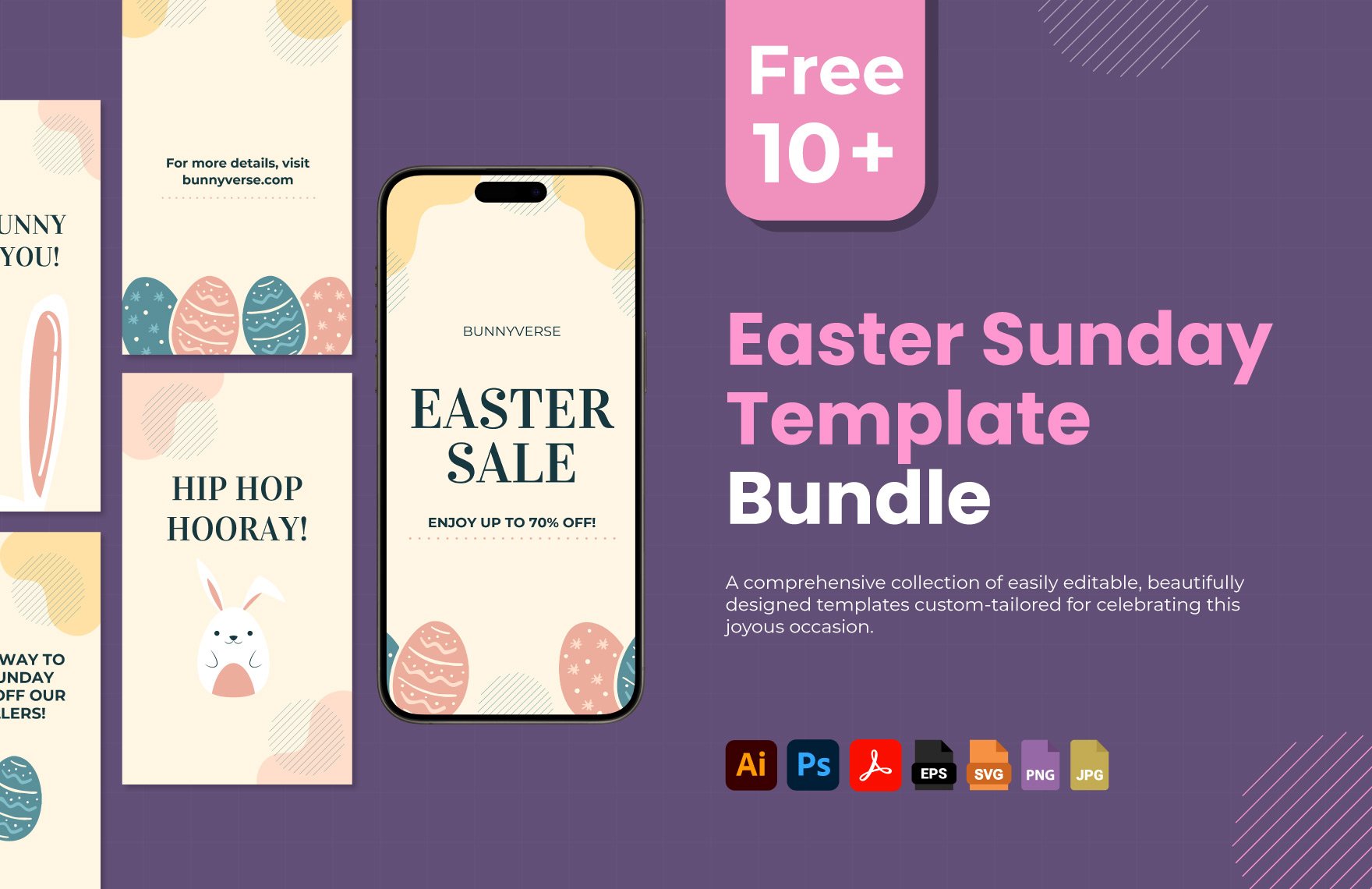 Free 10+ Easter Sunday Template Bundle in PDF, Illustrator, PSD, EPS, SVG, JPG, PNG