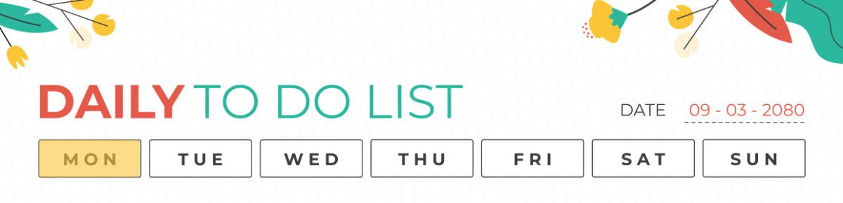 Daily To Do List Header