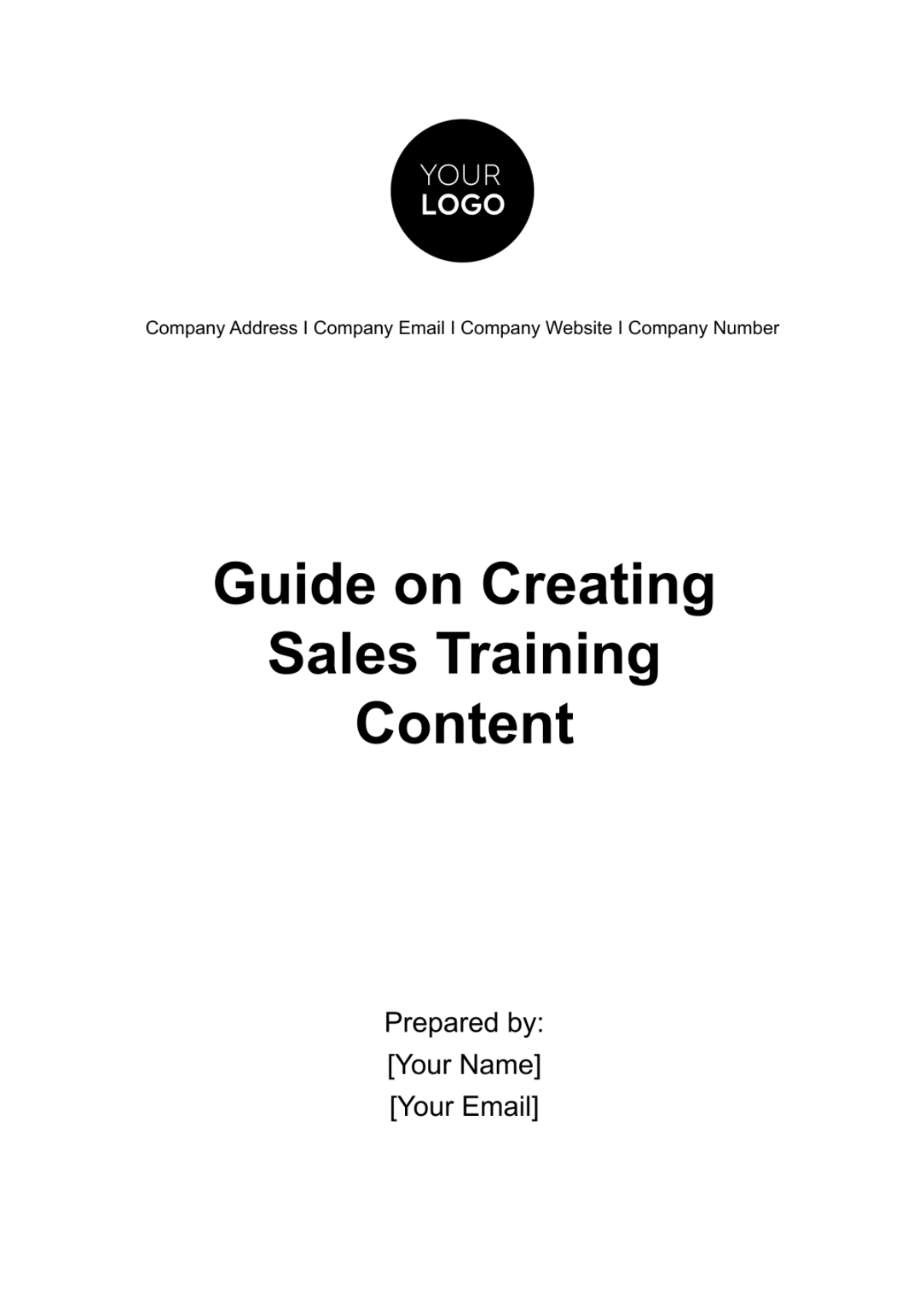 Guide on Creating Sales Training Content Template - Edit Online & Download