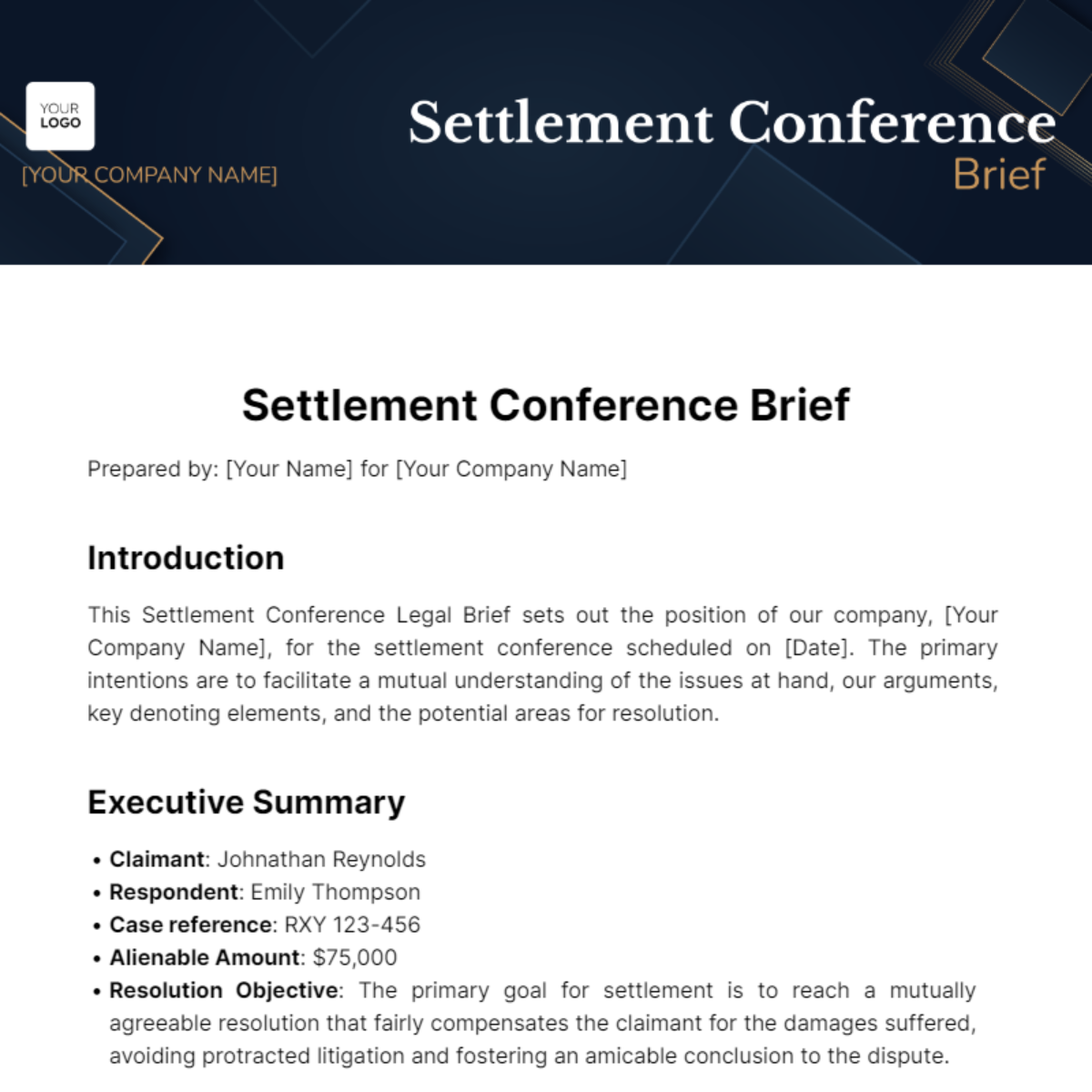 sample-settlement-conference-brief-template-edit-online-download