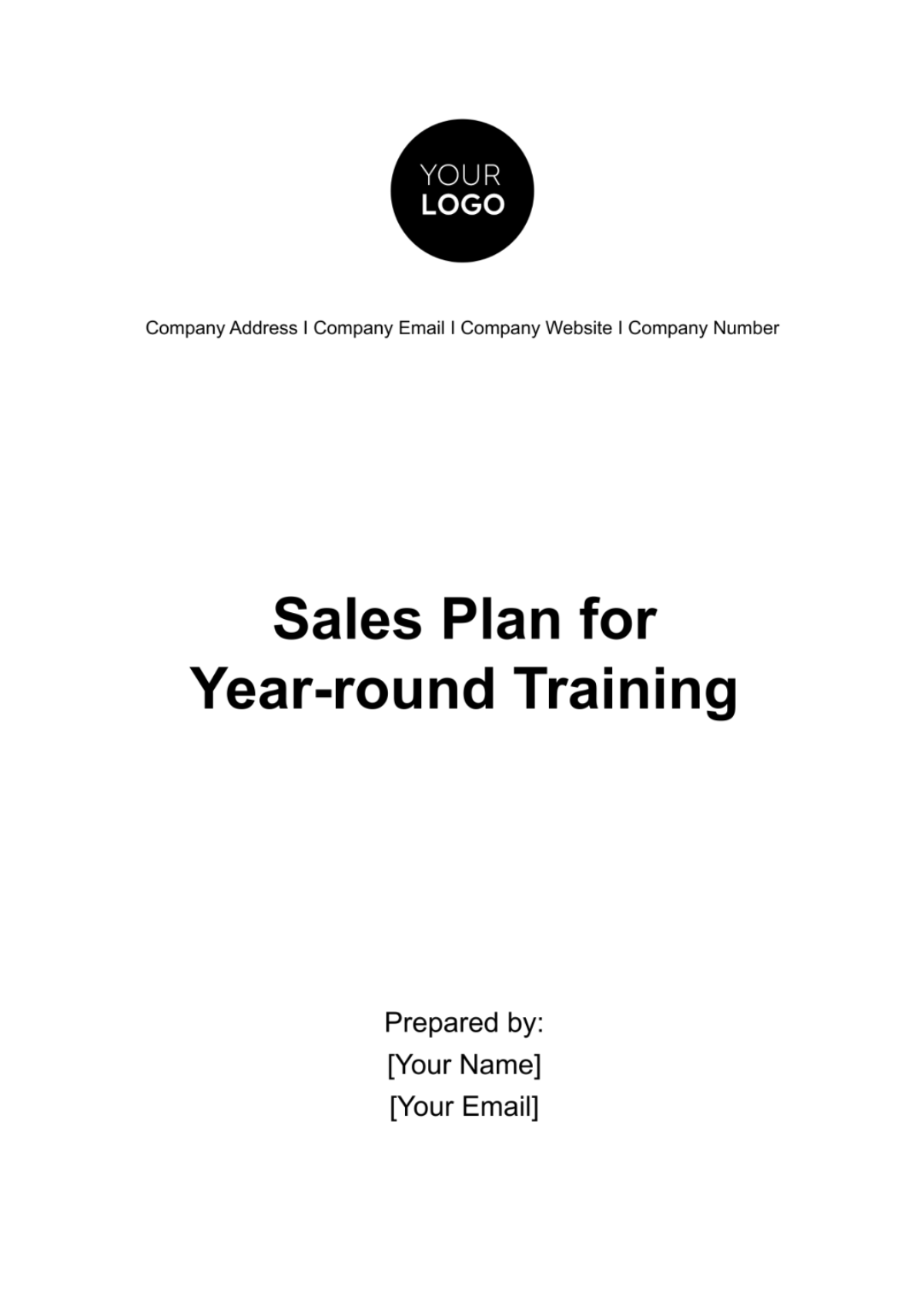 Sales Plan for Year-round Training Template - Edit Online & Download