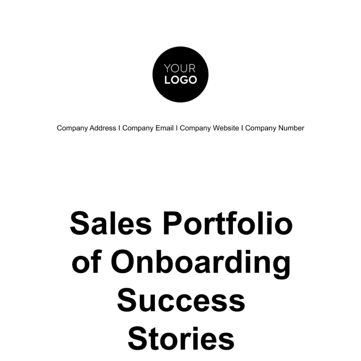 Free Sales Portfolio of Onboarding Success Stories Template