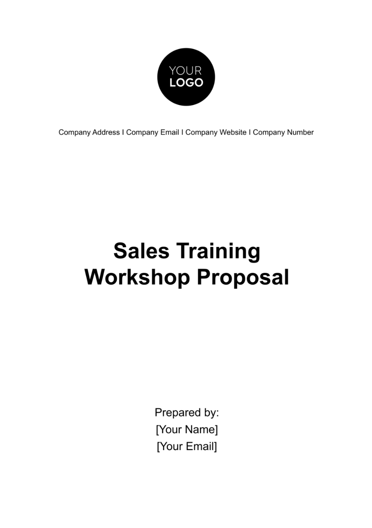 Sales Training Workshop Proposal Template - Edit Online & Download