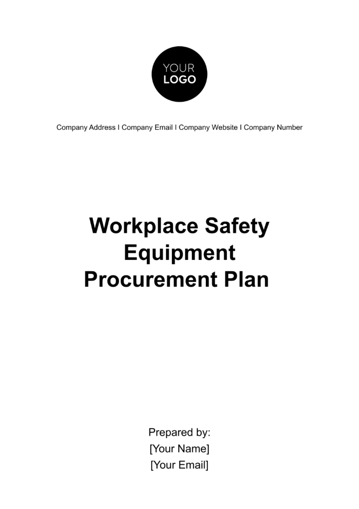 Free Workplace Safety Equipment Procurement Plan Template
