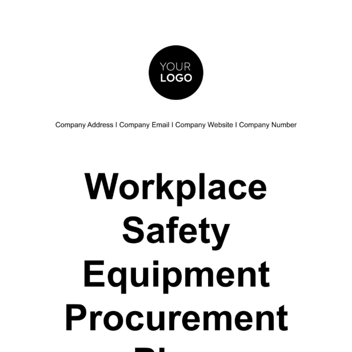 Workplace Safety Equipment Procurement Plan Template Edit Online