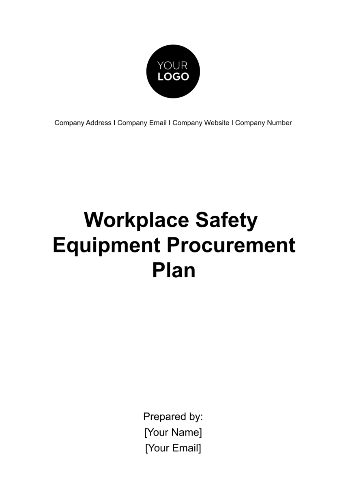 Workplace Safety Equipment Procurement Plan Template - Edit Online & Download