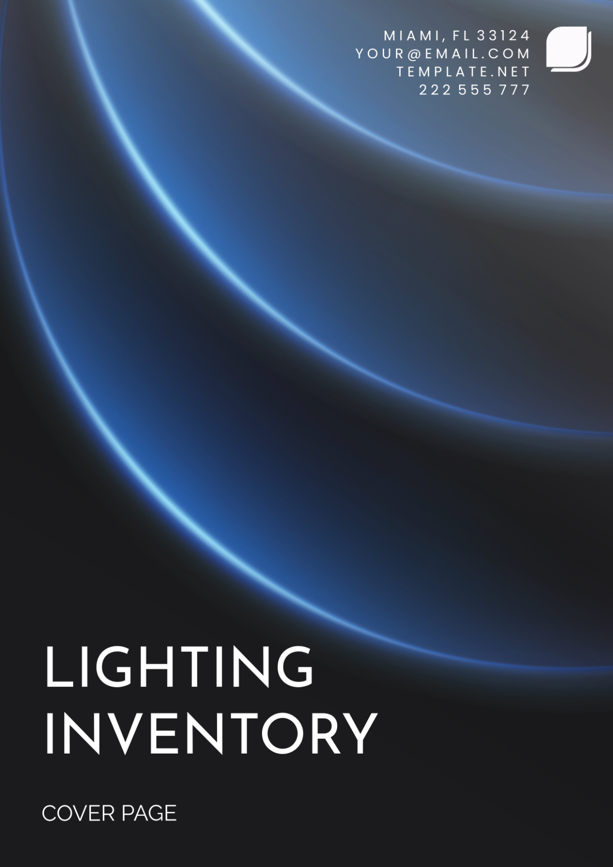 Lighting Inventory Cover Page Template