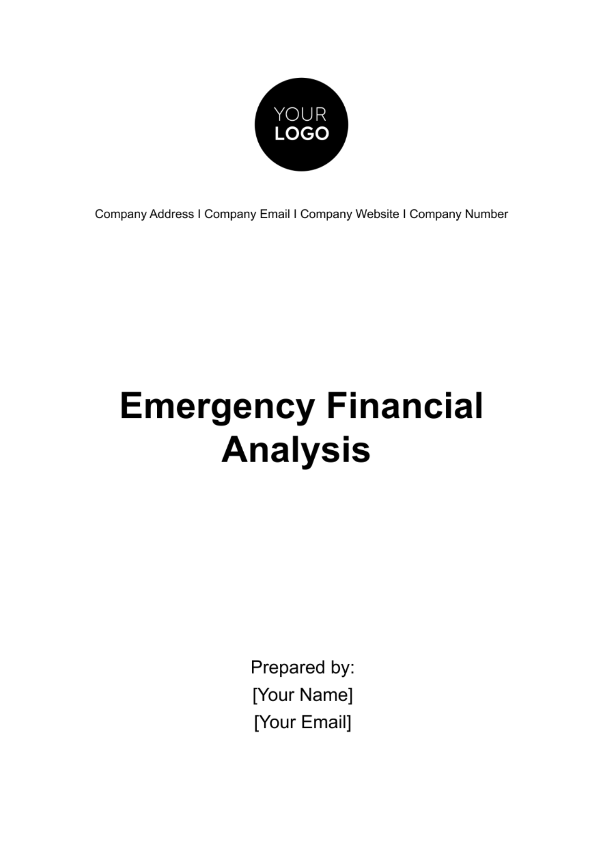 Emergency Financial Analysis Template