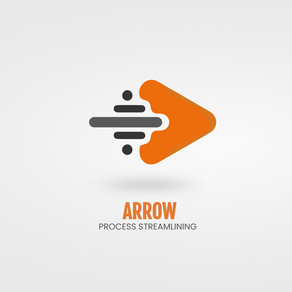 Process Streamlining Arrow Logo Template