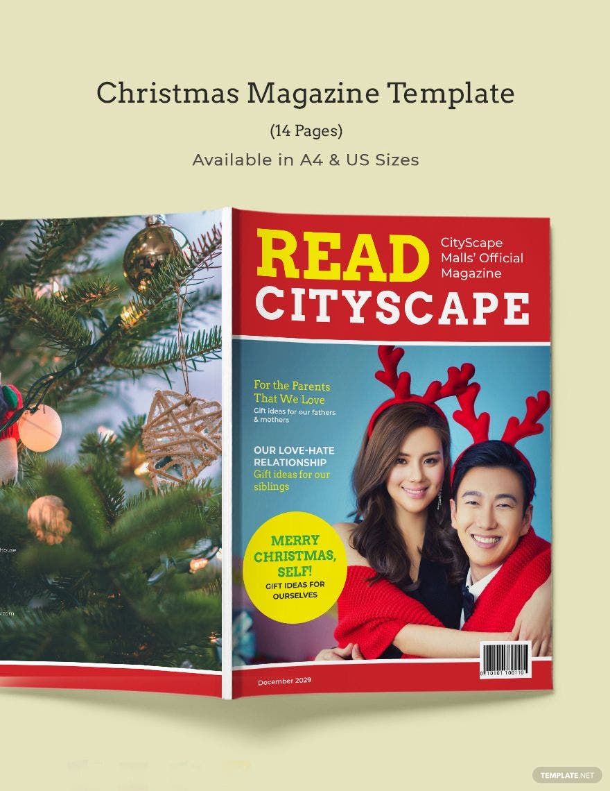 Christmas Magazine Template in Word, Apple Pages, Publisher, InDesign