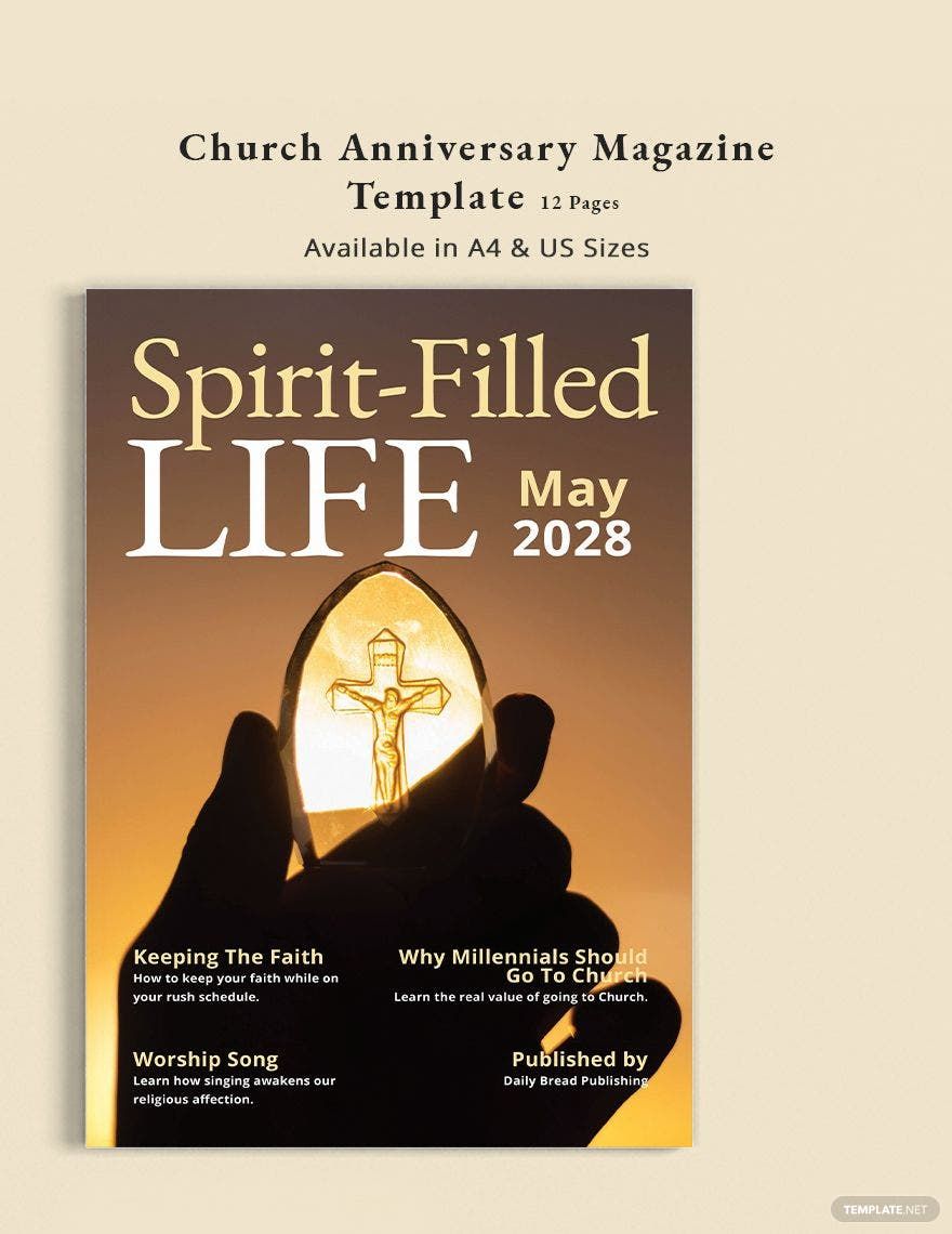 Church Anniversary Magazine Template