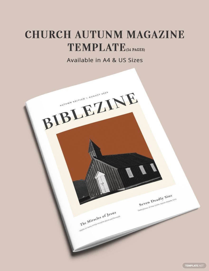 Church Autumn Magazine Template