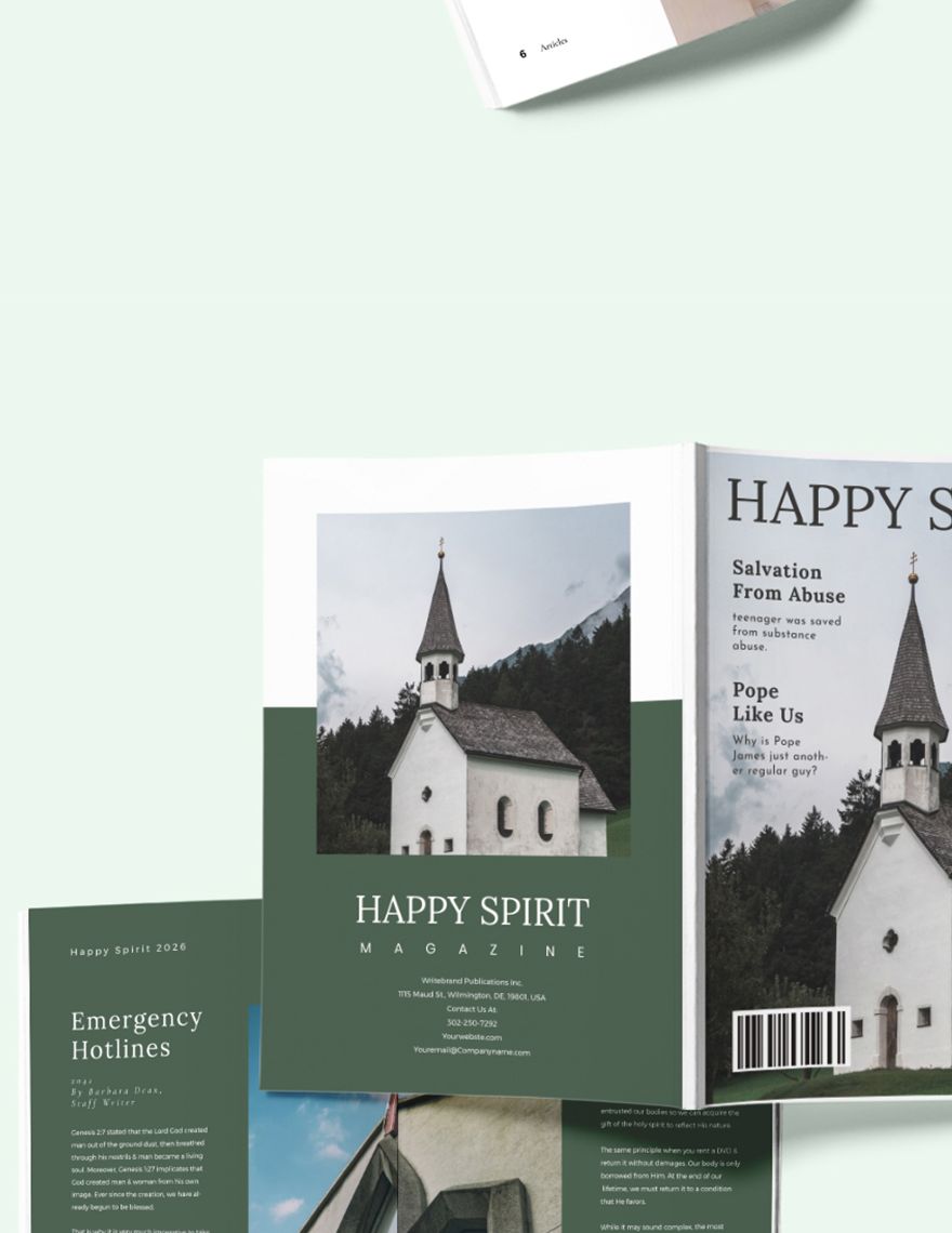 Church Magazine Layout Template