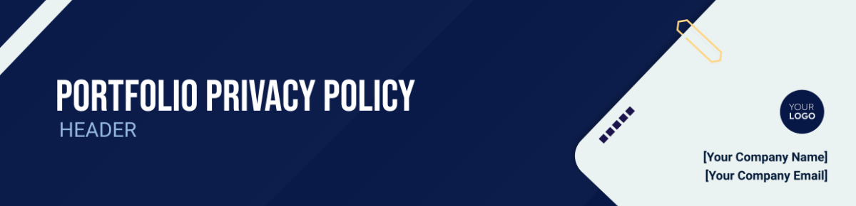 Portfolio Privacy Policy Header Template