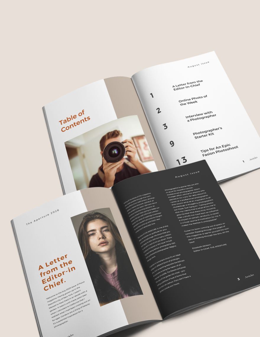 Commercial Photography Magazine Template