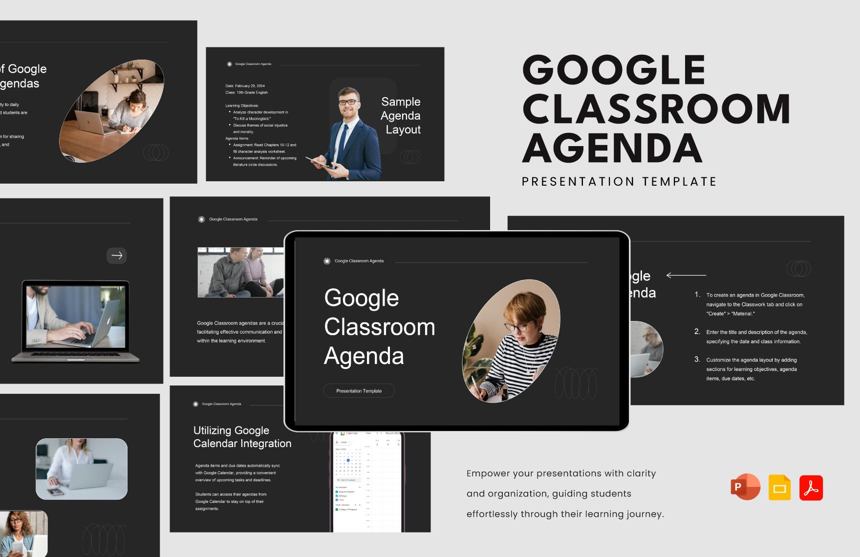 Google Classroom Agenda Template in PDF, PowerPoint, Google Slides