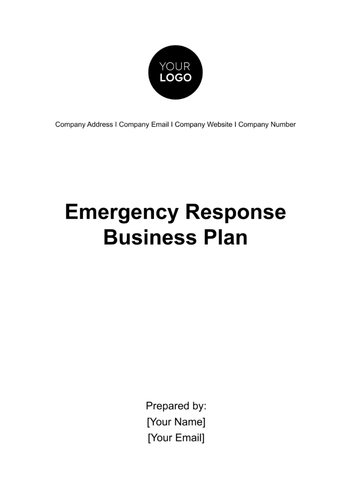 Emergency Response Business Plan Template