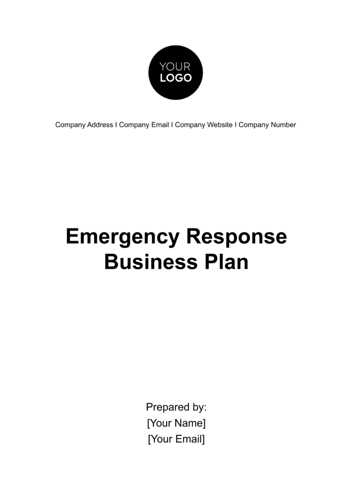 Emergency Response Business Plan Template - Edit Online & Download