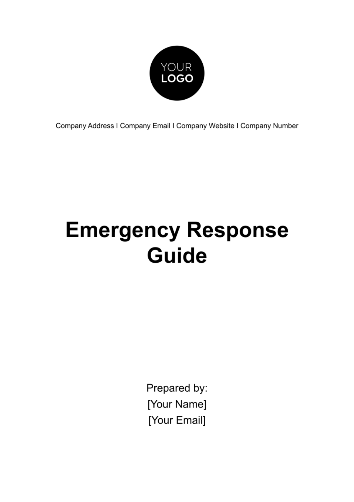 Free Emergency Response Guide Template