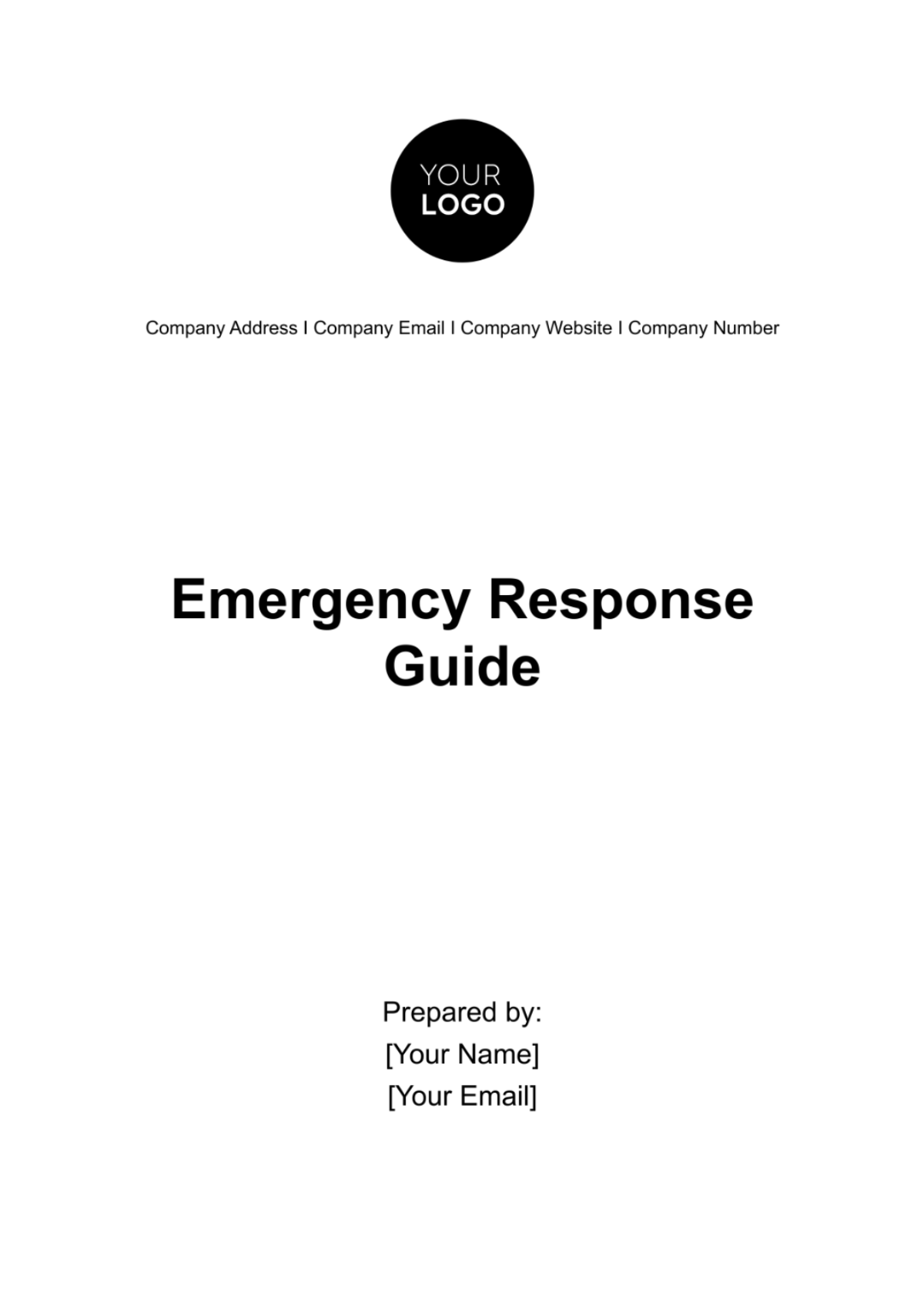 Emergency Response Guide Template - Edit Online & Download