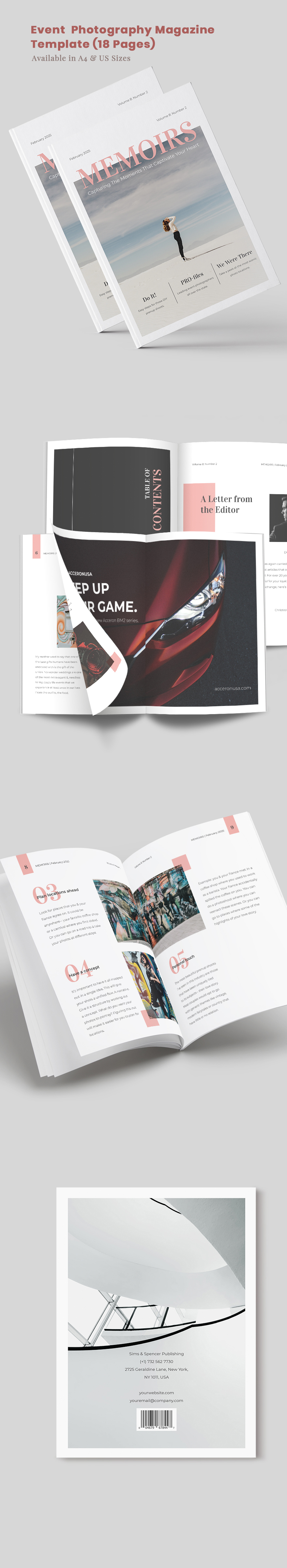Event Photography Magazine Template