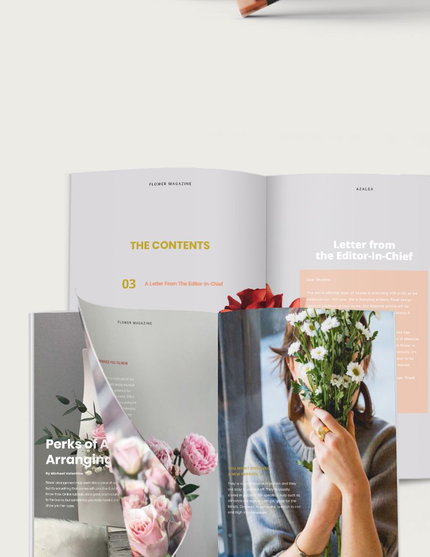 Flower Shop Magazine Template