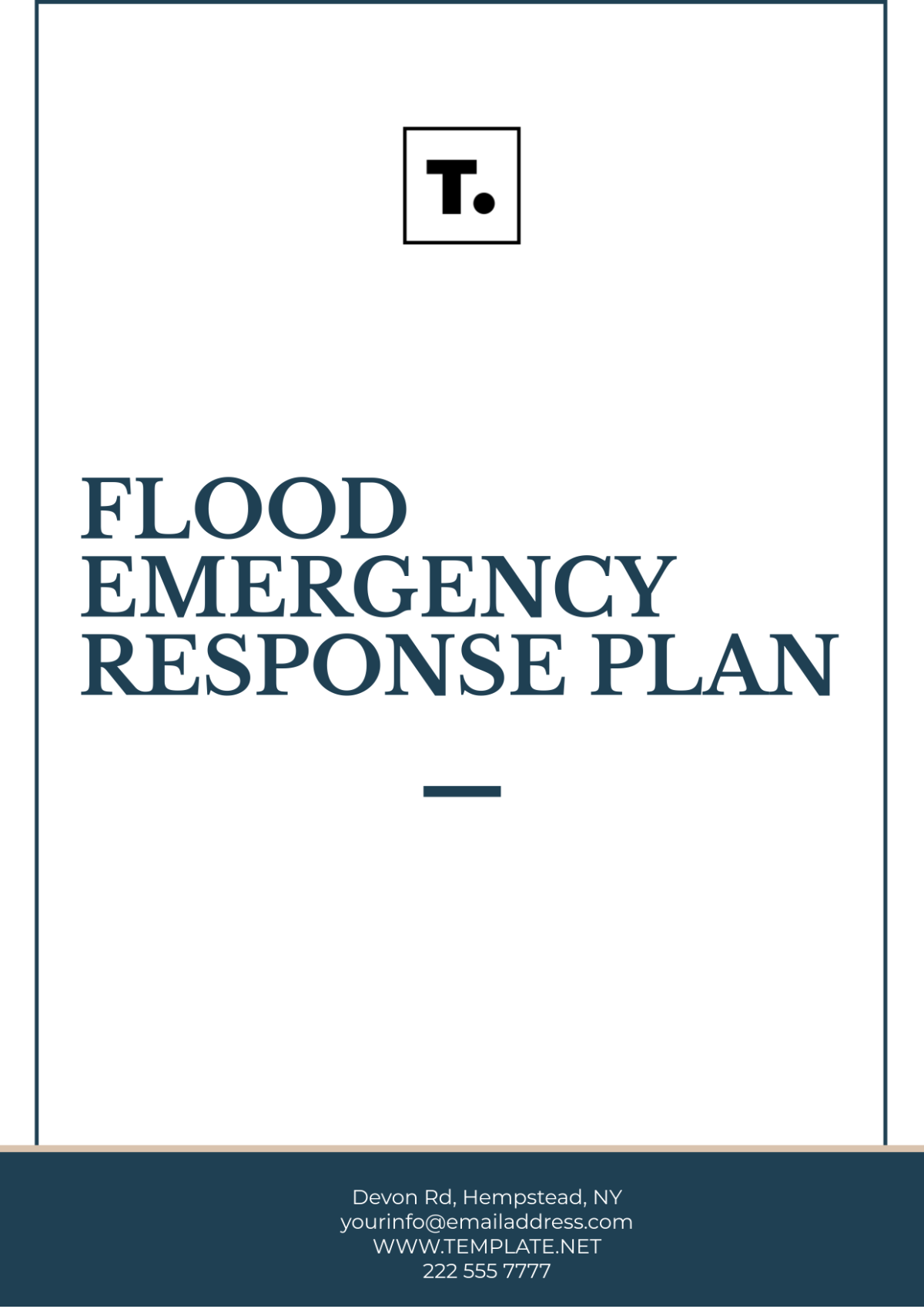 Flood Emergency Response Plan Template - Edit Online & Download