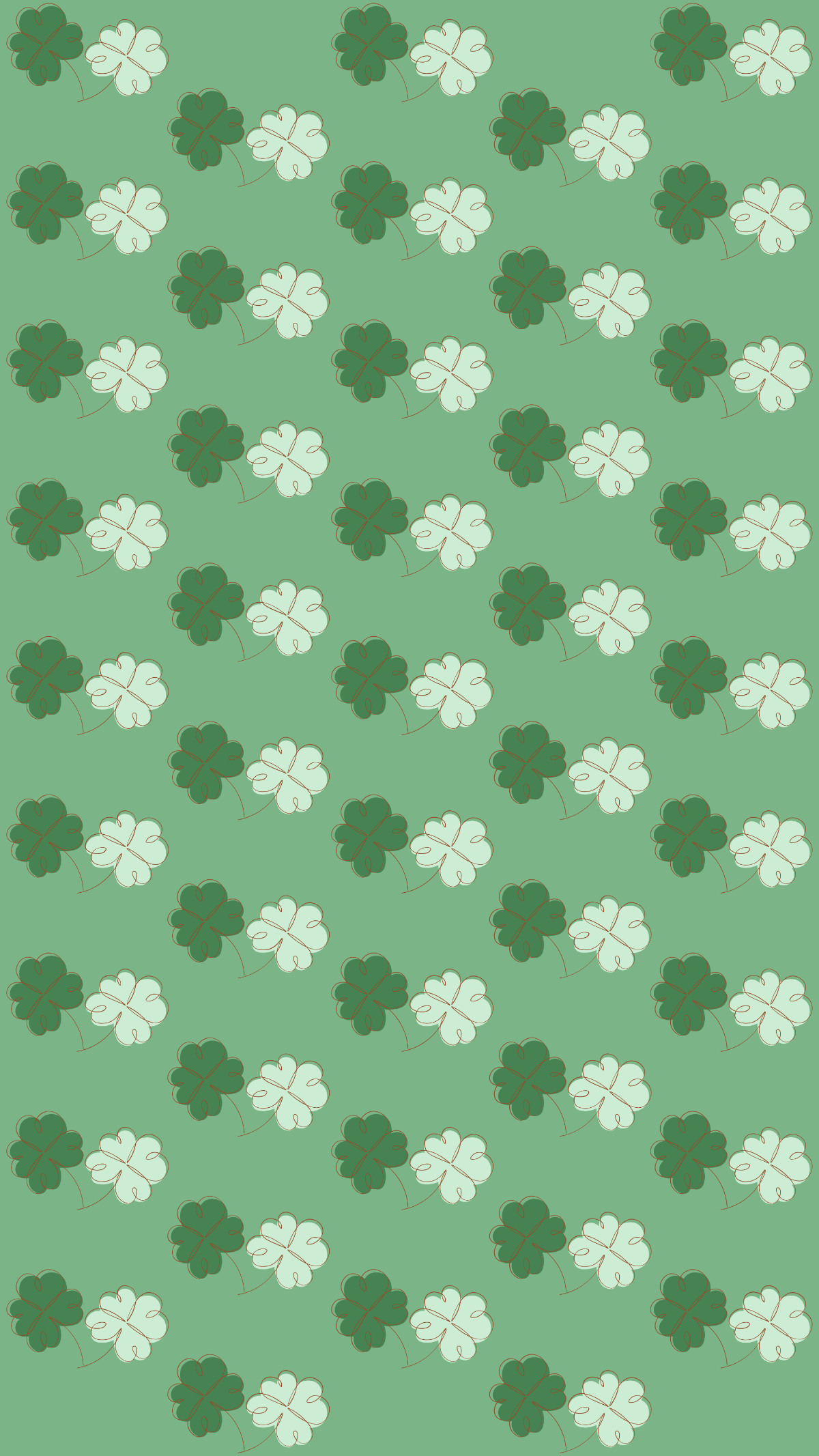 Green Shamrock Pattern Design