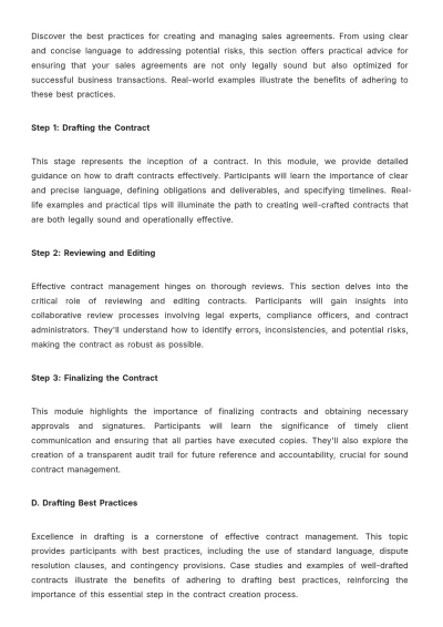 Free Sales Handbook on Agreements & Best Practices Template to Edit Online