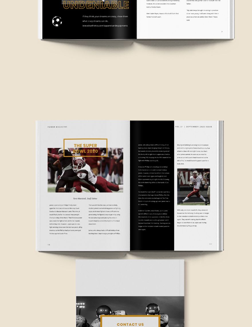 Football Magazine Template in InDesign, Word, Publisher, Pages ...