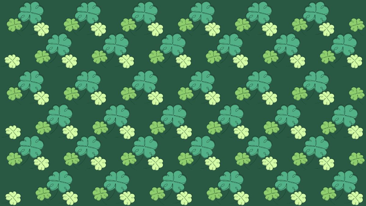 Green Shamrock Pattern Background