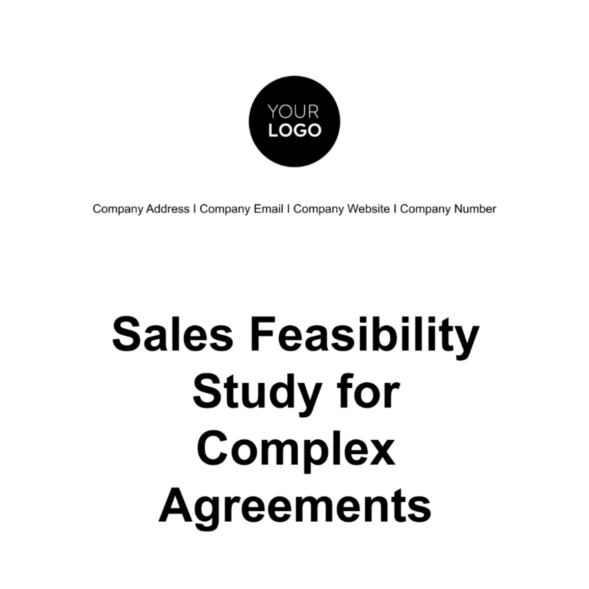 Free Sales Feasibility Study for Complex Agreements Template