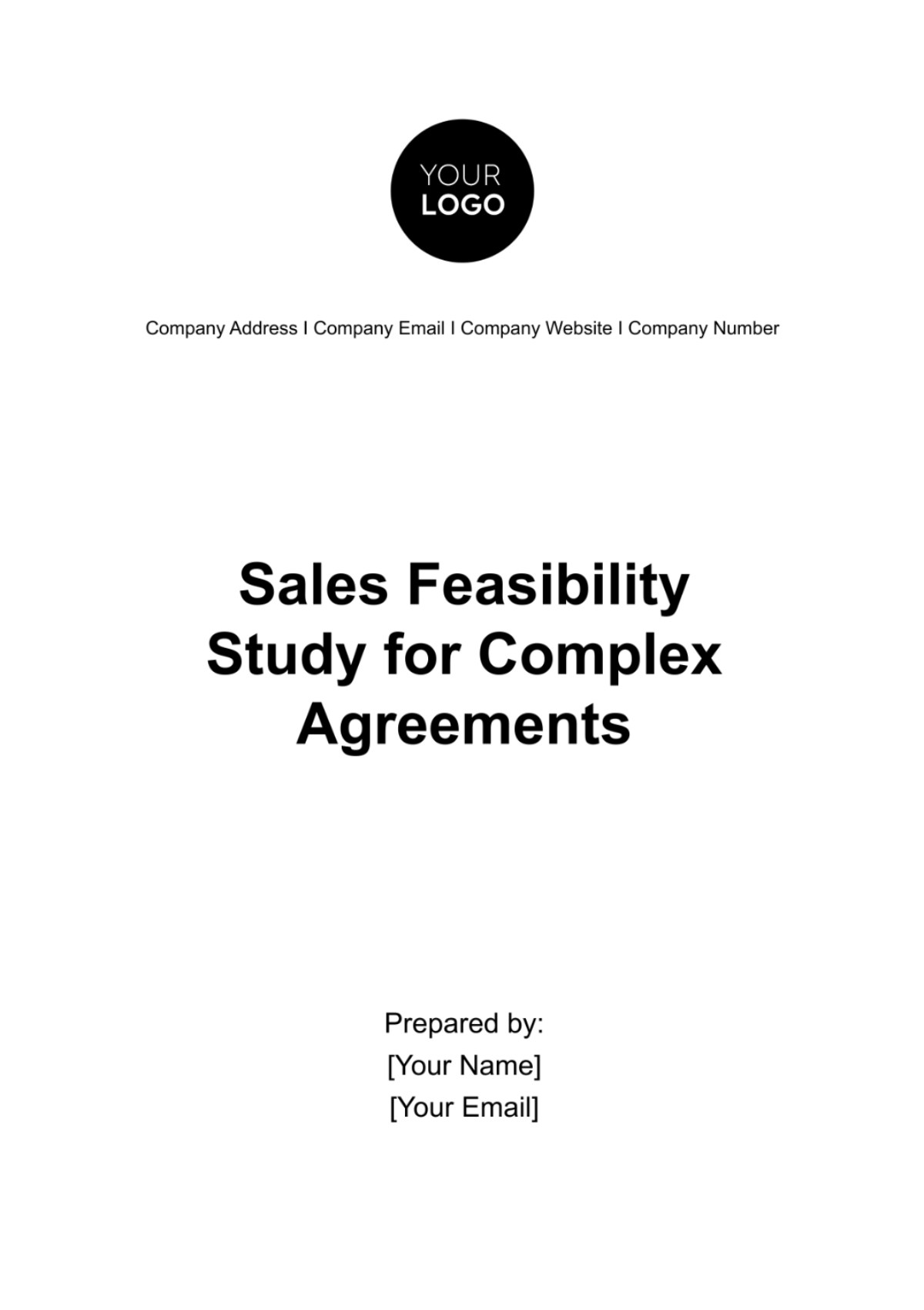 Sales Feasibility Study for Complex Agreements Template - Edit Online & Download