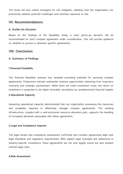 Free Sales Feasibility Study for Complex Agreements Template to Edit Online