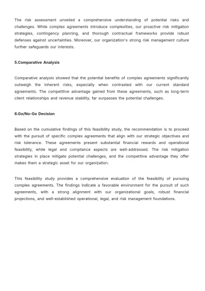 Free Sales Feasibility Study for Complex Agreements Template to Edit Online