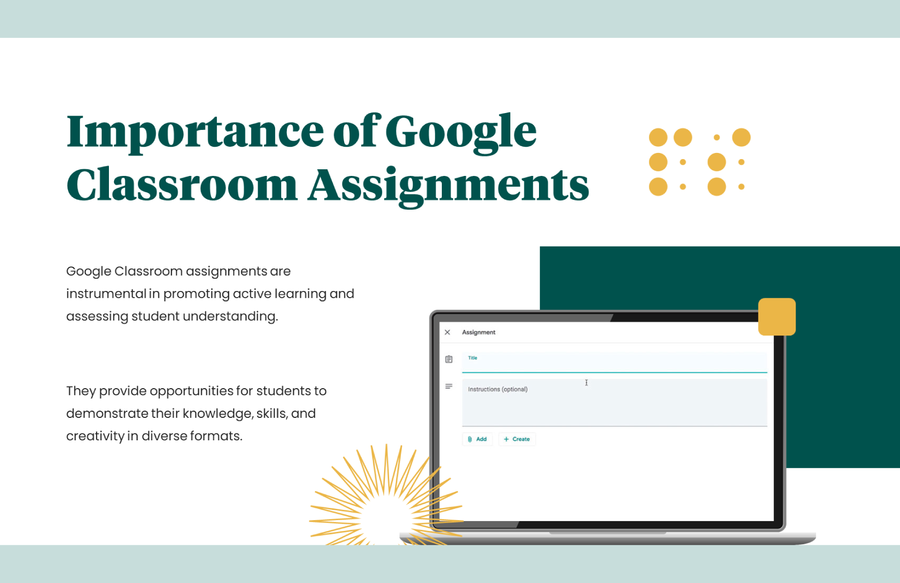 Google Classroom Assignment Template