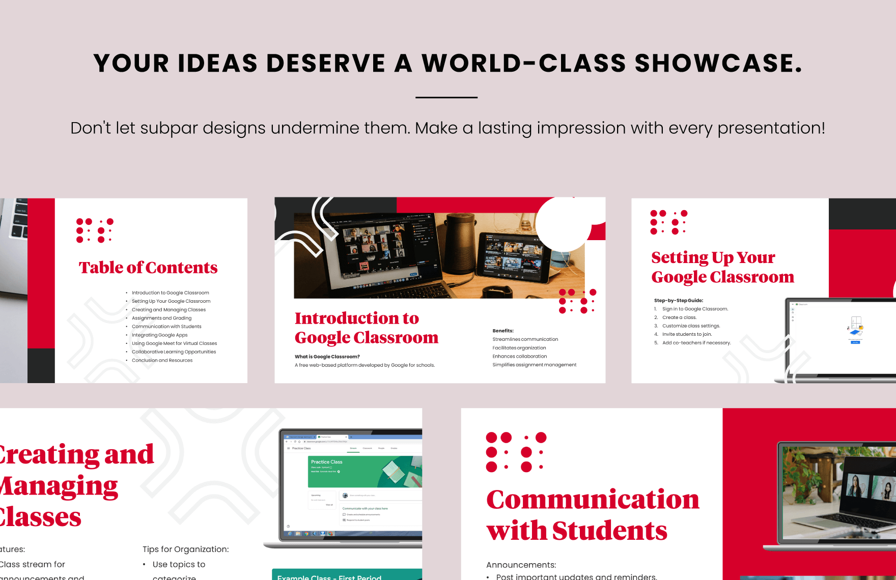 Google Classroom For Education Template